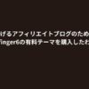 稼げるアフィリエイトブログのためにaffinger6の有料テーマを購入したわけ